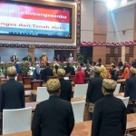 Rapat paripurna yang berlangsung di DPRD Kabupaten Mojokerto.