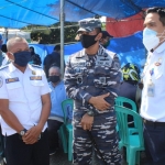 Danlanal Kendari Kolonel Laut (P) Andike Sry Mutia saat terjun ke lapangan.