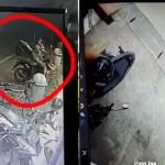 Tangkapan layar dari rekaman CCTV di minimarket Sidoarjo.