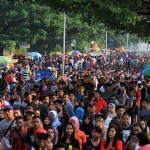 Suasana car free day di Pandaan, Kabupaten Pasuruan, sebelum Covid-19 melanda.