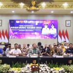 Konferensi pers Asian Music Games 2023 di Pendopo Wahyawibawagraha.