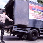 Pemberangkatan bantuan dari Polres Madiun kepada korban bencana erupsi Semeru.