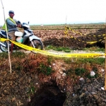 JUT di Desa Sidoharjo tampak dilubangi untuk jaringan pipa milik PT BAG.