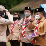 Wawali Batu Punjul Santoso selaku Ketua Kwarcab Pramuka Kota Batu menutup Kursus Mahir Dasar (KMD) IV.