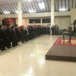 Suasana mutasi pejabat di lingkungan Pemkab Jember, tadi malam.