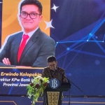 Deputi Kepala Cabang BI Provinsi Jawa Timur, Erwindo Kolopaking, saat memberi sambutan di Madura Digicreative Fest 2024.