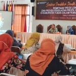 Suasana sosialisasi pendidikan pemilih dan P5 serta rakor pemetaan TPS di lokasi khusus oleh KPU Kabupaten Tuban.