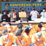 Konferensi pers ungkap kasus hasil Operasi Tumpas Narkoba Semeru 2021.