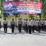 Apel Kesiapan Pengamanan Larangan Mudik Hari Raya Idul Fitri 1442 H / Tahun 2021 di Mapolres Pamekasan. 