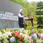 Gubernur Khofifah saat melaunching kawasan pedesaan agroforestri kopi lereng Gunung Arjuno.