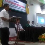 Pj Sekdakab Pamekasan Muhammad Alwi saat hadir dalam seminar dan Evaluasi Program Destana.