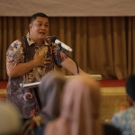 Kepala Dinkop UMTK Kota Kediri Bambang Priyambodo saat memberi sambutan. Foto: Ist.