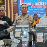 Barang bukti narkoba yang disita polisi dalam konferensi pers Polres Blitar Kota.