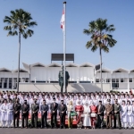 Paskibraka Kabupaten Jember dan Forkopimda Jember foto bersama di depan Kantor Pemkab Jember.