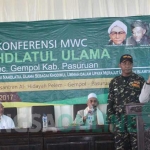 Bupati Pasuruan saat menghadiri konferensi MWC NU Gempol. foto: HABIBI/ BANGSAONLINE