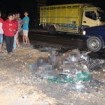 Kondisi kedua korban yang hangus terbakar sebelum dievakuasi.