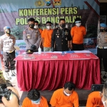 Konferensi Pers Polres Bangkalan, Kamis (1/7/2021). (foto: ist)