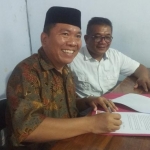 Eko Yuhono S.H., M.H saat daftar bacabup di Partai Gerindra. foto: HERMAN/ BANGSAONLINE