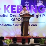 Kapolri Jenderal Polisi Drs Listyo Sigit Pramono, MSi memberikan materi dalam Kuliah Kebangsaan di Universitas Muhammadiyah Malang (UMM) Kampus 3.