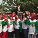 Srikandi RGS Driyorejo saat menggalang dukungan emak-emak untuk memenangkan Pranowo-Gibran. Foto: Ist.