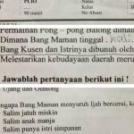 Materi soal ujian SD kelas 2 yang membuat resah wali murid.