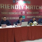 Jumpa pers jelang pertandingan Persibo Vs Timnas U-19.