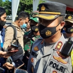 Kapolres Tuban AKBP Ruruh Wicaksono usai apel gelar pasukan persiapan pengamanan larangan mudik menjelang Hari Raya Idul Fitri 1442 H.