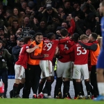 Selebrasi pemain Manchester United ketika Melawan Chelsea (Foto: twitter Manchester United)