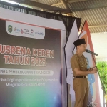 Bupati Trenggalek, Moch Nur Arifin saat paparkan 3 hal penting dalam pembangunan di Trenggalek, Selasa (7/3/2023)