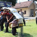 Giat pelatihan Dalmas yang digelar Polres Mojokerto Kota menjelang pelaksanaan Pilkada 2024.