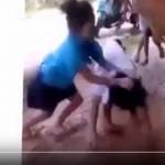 Cuplikan video adegan adu jotos yang diduga siswi salah satu SMP di Tuban. foto: youtube