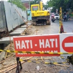 Pengerjaan proyek box culvert.