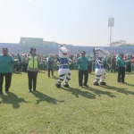 14 Ribu anak PAUD mengikuti senam Gemari di Stadion Kanjuruhan dalam peringatan Hari Himpaudi ke-14 tahun 2019.