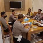 Kasatlantas Polres Ngawi, AKP Djoko Winarto saat melakukan evaluasi bersama jajarannya, Senin (10/10/2022)