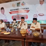 H Syafiuddin saat sosialisasi UU Ciptaker di hadapan para pelaku jasa konstruksi.