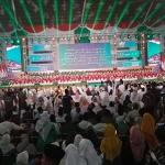 Suasana puncak peringatan Hari Santri Nasional 2022 di Jatim Expo.