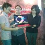 Produk baru Lenovo saat dipamerkan di lokasi Gaming League. foto: rusmiyanto/ BANGSAONLINE