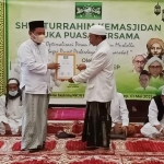 LTMNU Sumenep saat menggelar Silaturahim Kemasjidan dan Buka Puasa Bersama di Masjid Al-Ikhlas Desa Batudinding, Kecamatan Gapura, Kabupaten Sumenep, Sabtu (01/05/21) kemarin.