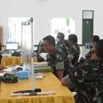 Suasana saat Tim Verifikasi Itdam V/Brw memeriksa Makorem 084/BJ, Jalan Ahmad Yani, Surabaya.