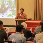 Ketua Bawaslu Kota Kediri, Yudi Agung Nugraha, saat memberi sambutan. Foto: Ist