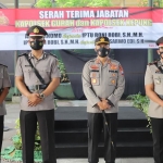 Foto dari kiri: Kapolsek Kepung, Iptu Sarwo Edi; Kassubag Kerma Bagops Polres Kediri, AKP Purnomo; Kapolres Kediri AKBP, Lukman Cahyono; dan Kapolsek Gurah, Iptu Roni Robi Harsono.