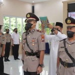 Suasana serah terima jabatan 2 PJU Polres Pasuruan.