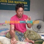 Korban kebakaran dari sumur bor bercampur gas alam di Sampang, Matderah. Foto: MUTAMMIM/BANGSAONLINE