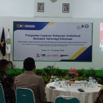 Suasana ketika seminar Penguatan Layanan Kekayaan Intelektual Berbasis Teknologi Informasi.