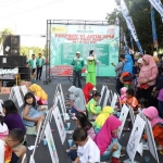 Event yang digelar KONI Tuban untuk mengenalkan Porprov VI Jatim saat Car Free Day (CFD) di Gor Rangga Jaya Anoraga.