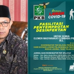 Nurochman, dan poster penyemprotan disinfektan gratis dari PKB.