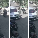 Tangkapan layar rekaman CCTV penangkapan pelaku curanmor di Gubeng Kertajaya.