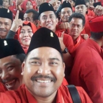 Jajaran pengurus DPC PDIP Gresik saat menghadiri Rakornas di Jakarta.