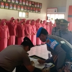 Sertijab yang diadakan di ruang lobi Polres Bangkalan.