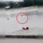 Detik-detik korban minta bantuan terekam video saat berada di tengah waduk. 